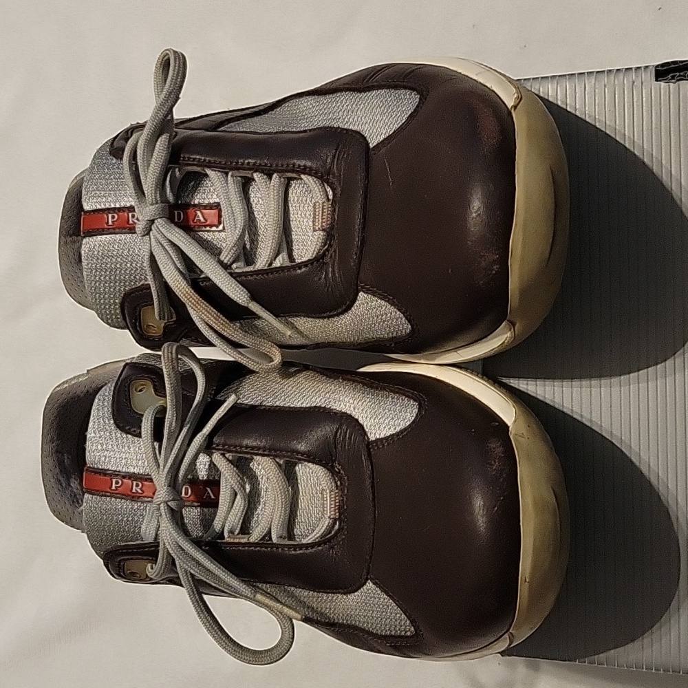 Men's Prada Sneakers!!! Dark Brown Prada Size 12.5!! - Picture 5 of 9